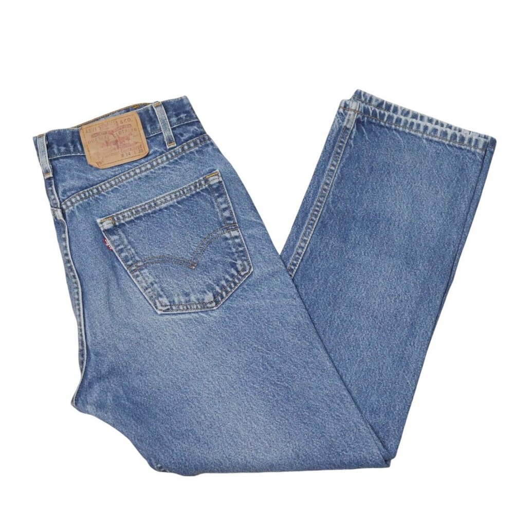 Levi's 505 Regular Fit Men's Straight Leg Jeans Size 34x30 Denim Medium Blue